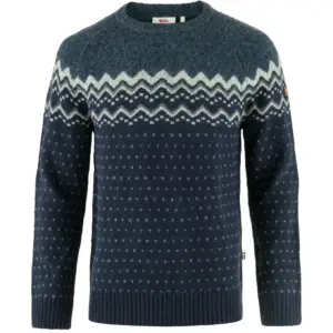 Fjällräven Ãvik Knit Herre Sweater Dark Navy - Mountain Blue M